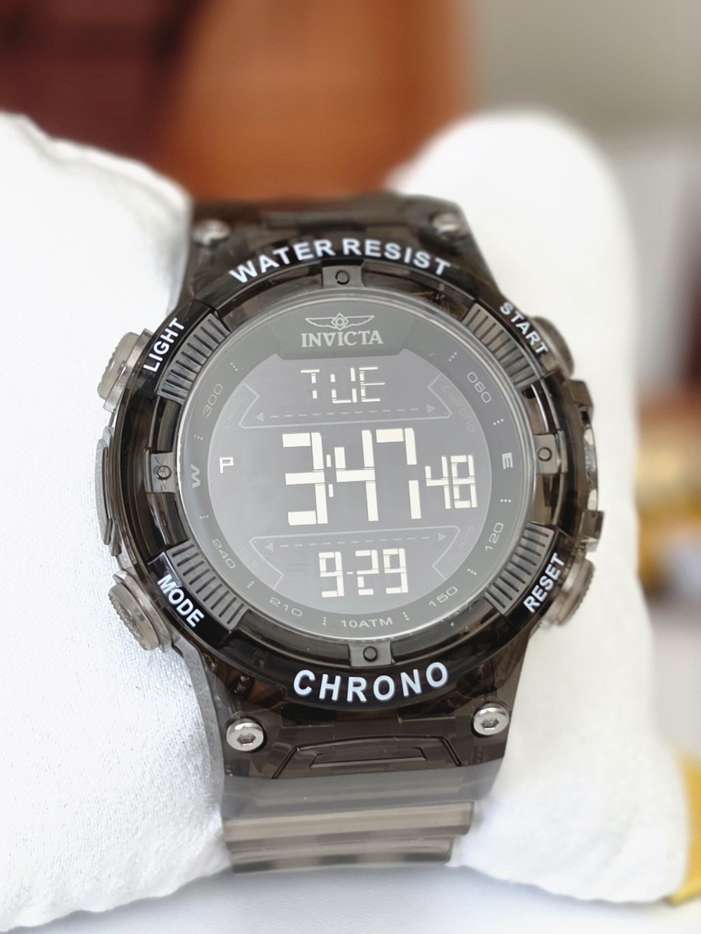 Invicta Racing Burnout 49043 Men’s 52mm Transparent Digital Watch